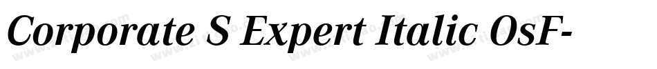 Corporate S Expert Italic OsF字体转换